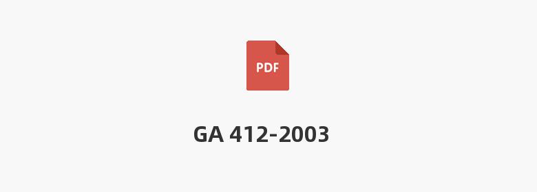 GA 412-2003